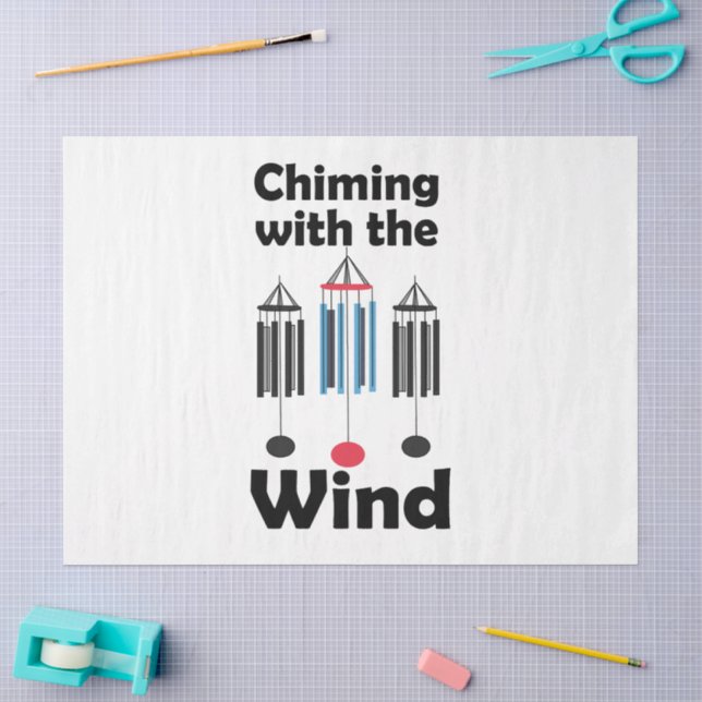Wind Chimes Design Chiming with the Wind Music  Tissue Paper (Craft)