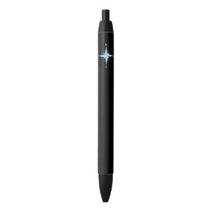 Wind compass black ink pen