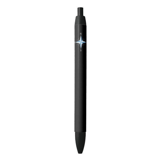 Wind compass black ink pen (Front Vertical)