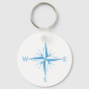 Wind compass key ring