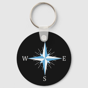 Wind compass key ring