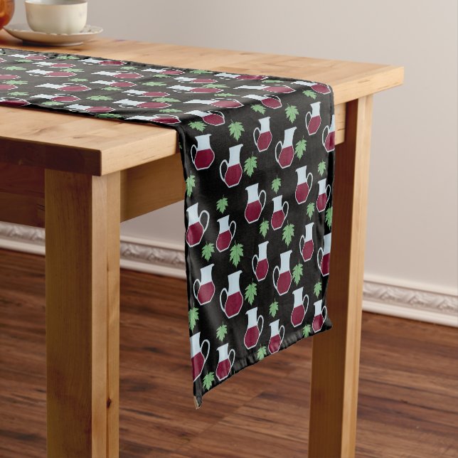 Wind Decanter Grape Vine Leaf  Long Table Runner (In Situ)