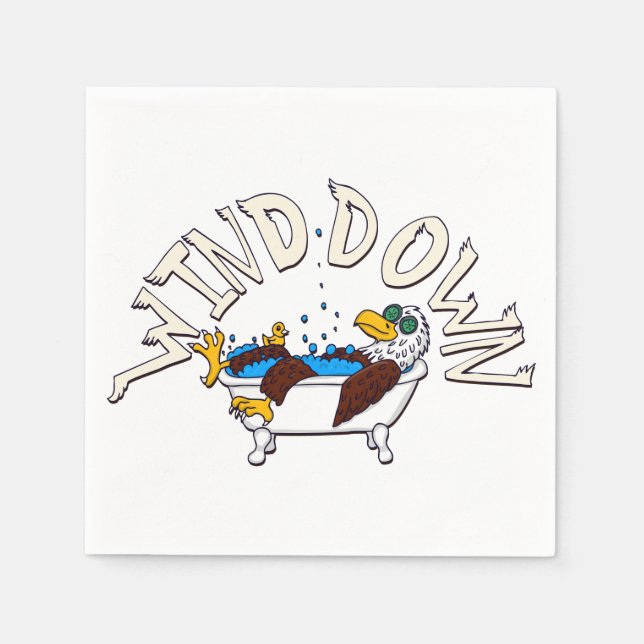 Wind Down Eagle Napkin (Front)