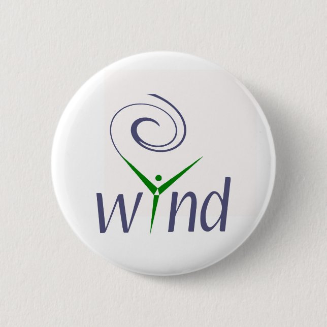 Wind Energy 6 Cm Round Badge (Front)