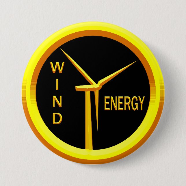 Wind Energy 7.5 Cm Round Badge (Front)
