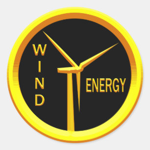 Wind Energy Classic Round Sticker