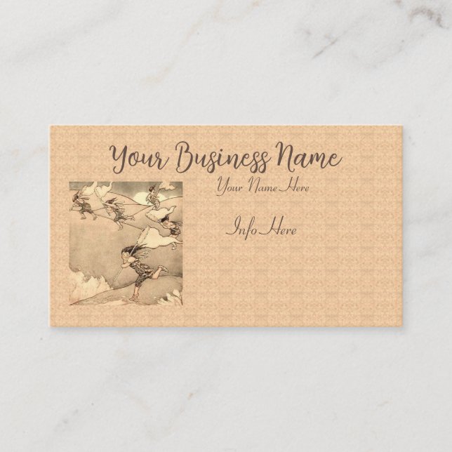 Wind Faeries Catching Wind Business Card (Front)