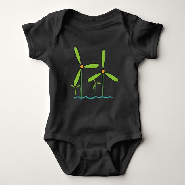 Wind Farm Baby Bodysuit (Front)