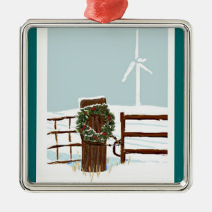 Wind farm Christmas Ornament
