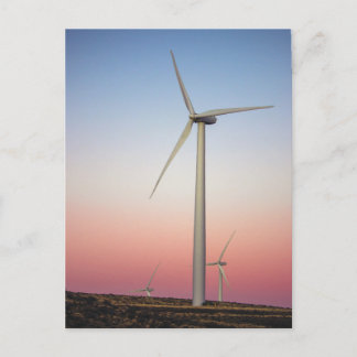 Wind Farm Wind Energy at Dusk Postcard