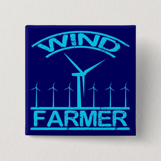 Wind Farmer 15 Cm Square Badge (Front)