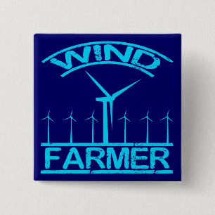 Wind Farmer 15 Cm Square Badge
