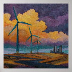 Wind Harvest - Solarpunk Poster