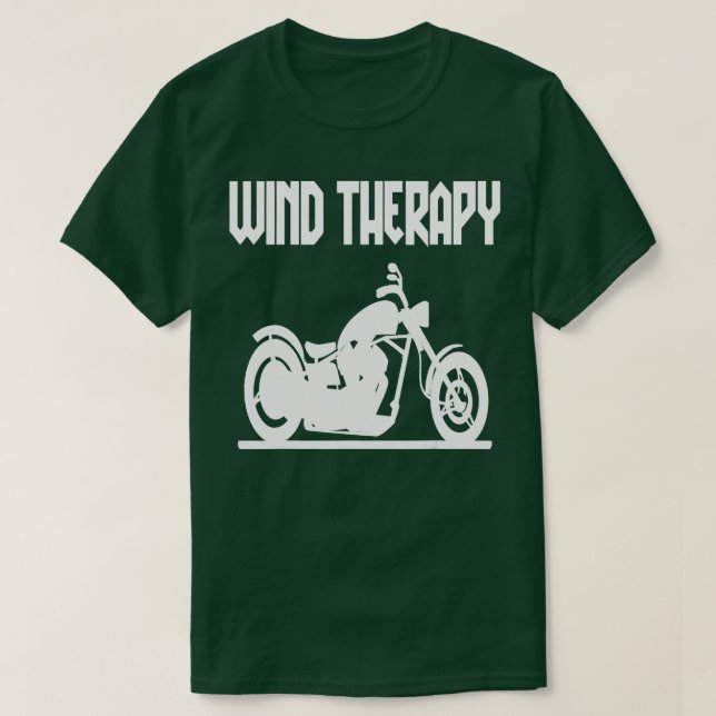 Wind herapy Motorcycle Biker  T-Shirt (Design Front)