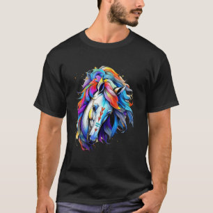 Wind Horse Indian Tribal Art Native American Horse T-Shirt