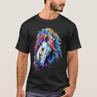 Wind Horse Indian Tribal Art Native American Horse T-Shirt