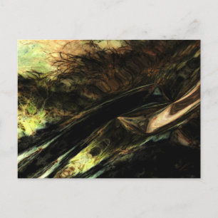 "Wind in the Grass" Digitally Transformed Meadow Postcard