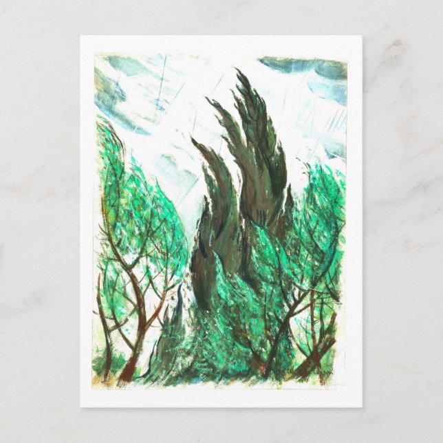 Wind in the Treetops Painting Postcard (Front)