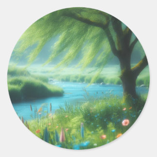 Wind in the Willow Classic Round Sticker