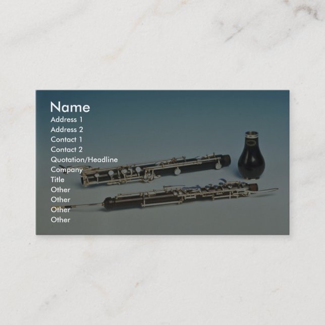 Wind instrument business card (Front)