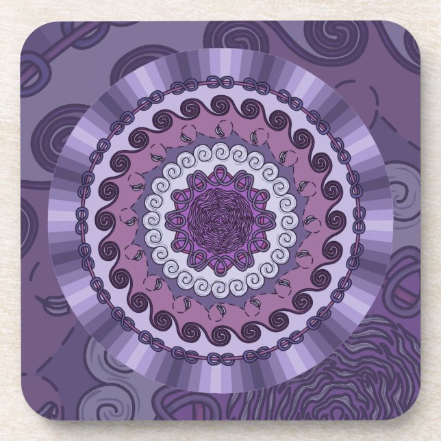 Wind Mandala Square Coaster (Front)