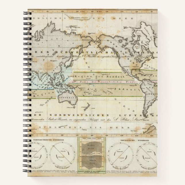 Wind Map of Earth Notebook (Front)