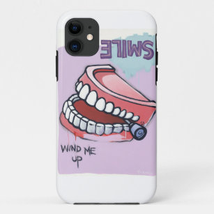 Wind me up chatter teeth toy Case-Mate iPhone case