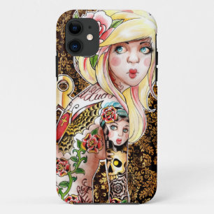 Wind Me Up Tattooed Pin Up iPhone 11 Case