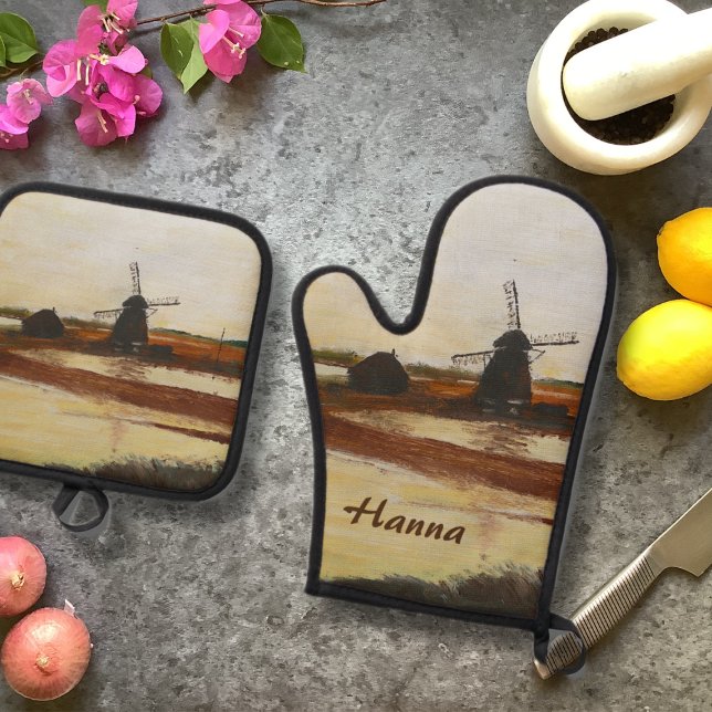 Wind Mill Oven Mitt & Pot Holder Set (Creator Uploaded)