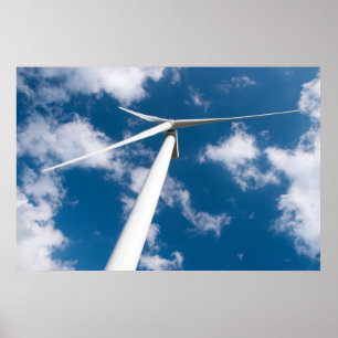 Wind mill power generator poster