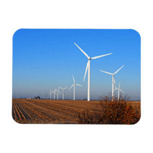 Wind Mill Turbine in an Autumn Afternoon Magnet