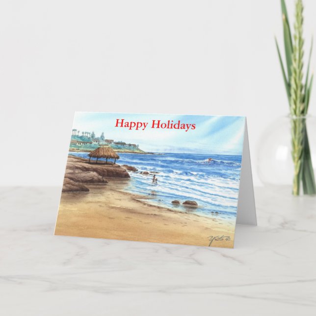 WIND N' SEA, LA JOLLA, CALIFORNIA HOLIDAY CARD (Front)