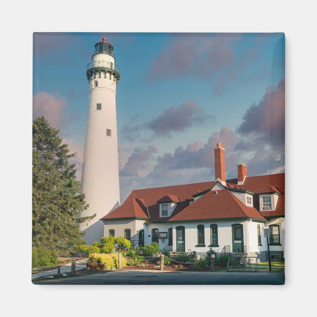 Wind Point Lighthouse on Lake Michigan  Magnet (Front)