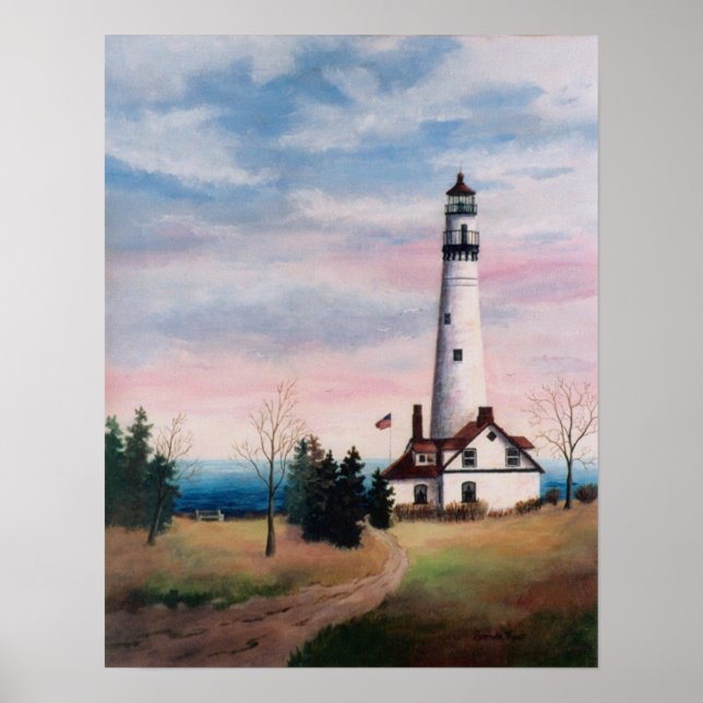 Wind Point Lighthouse Poster (Front)