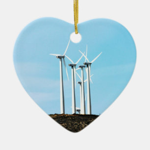 Wind Power 1  Mojave Tehachapi Wind Farm Ceramic Ornament