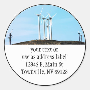 Wind Power Classic Round Sticker