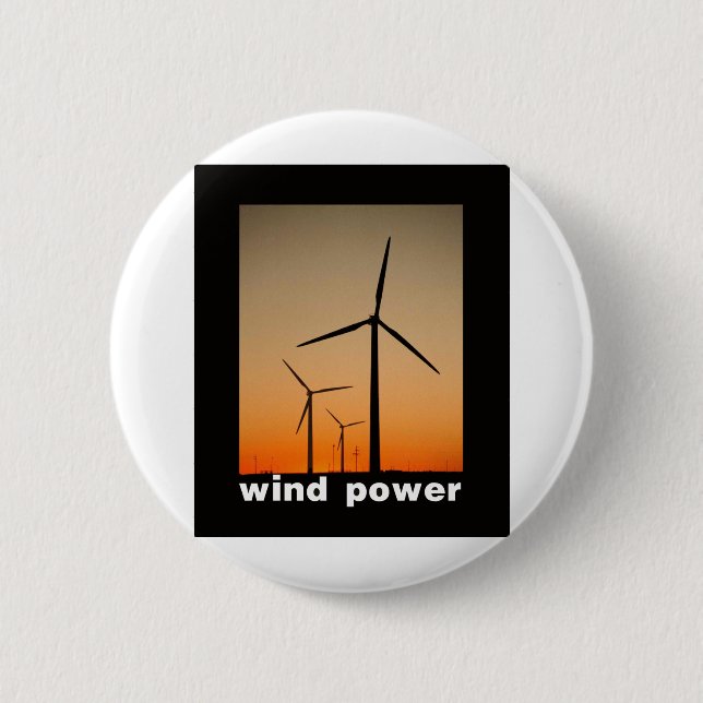 Wind Power design! 6 Cm Round Badge (Front)