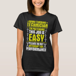 Wind Power My Performance Wind Turbine Technician T-Shirt