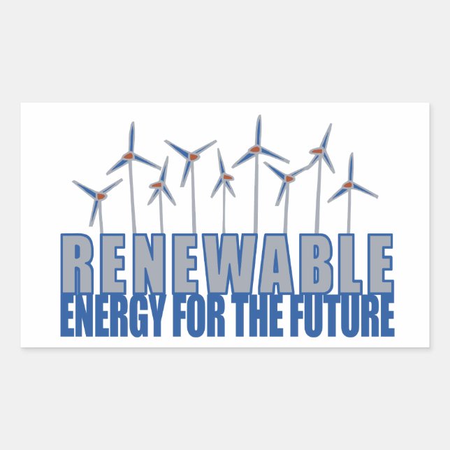 Wind Power Turbines Rectangular Sticker (Front)