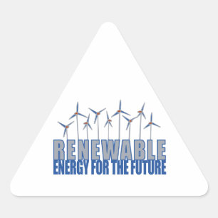 Wind Power Turbines Triangle Sticker