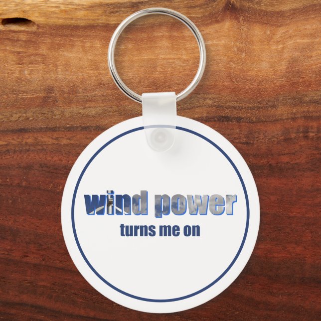 Wind Power Turns! Key Ring (Front)