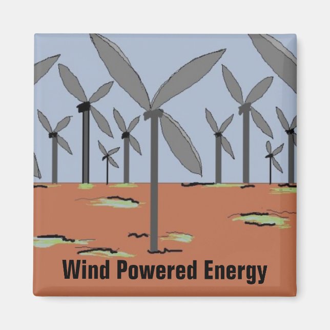 Wind Powered Windmills Magnet (Front)