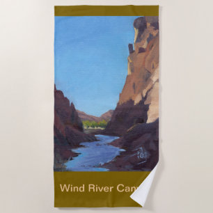 Wind River Canyon Beach Towel