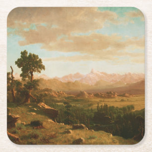 Wind River Country – Albert Bierstadt Square Paper Coaster