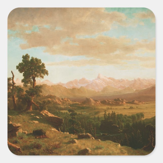 Wind River Country – Albert Bierstadt Square Sticker (Front)