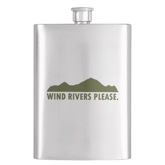Wind Rivers Please Hip Flask (Front)