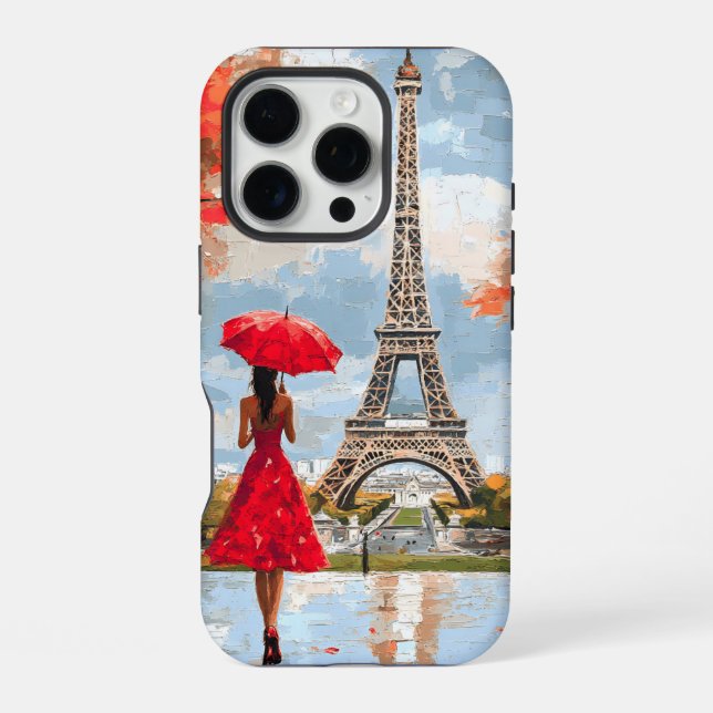 Wind Romance Paris Chic Walk iPhone Case (Back)
