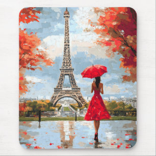 Wind Romance Paris Chic Walk Mouse Pad