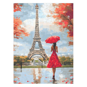 Wind Romance Paris Chic Walk Tablecloth