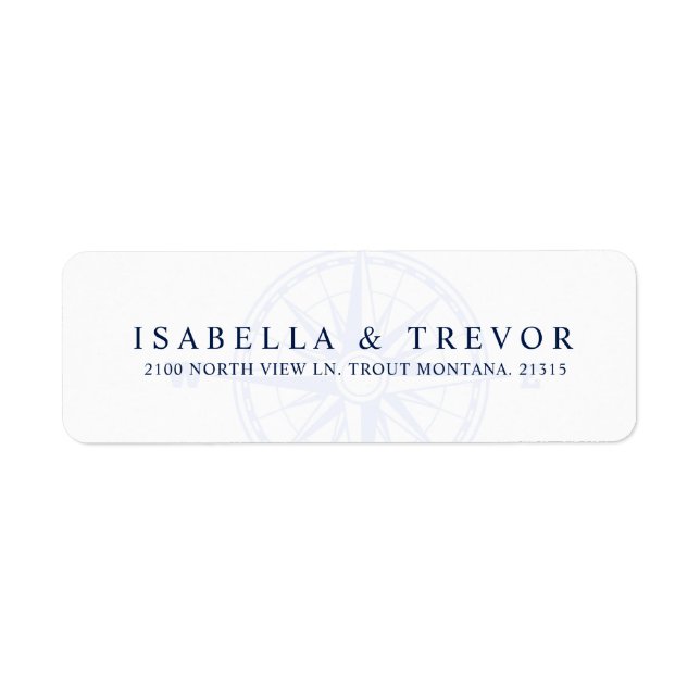 Wind Rose Compass Nautical  | Return Address Return Address Label (Front)